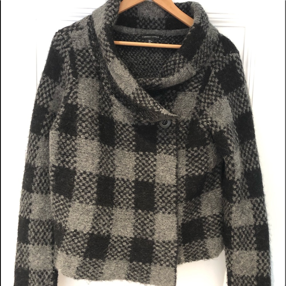 Shawl collar sweater jacket